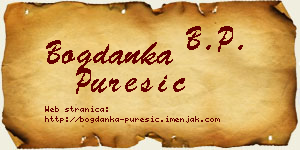Bogdanka Purešić vizit kartica